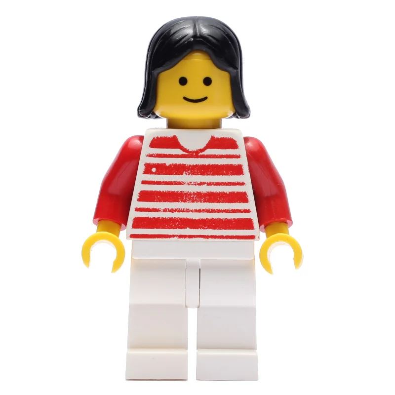 Woman - Red/White Striped Shirt, Red Arms, White Legs (3626b Head)