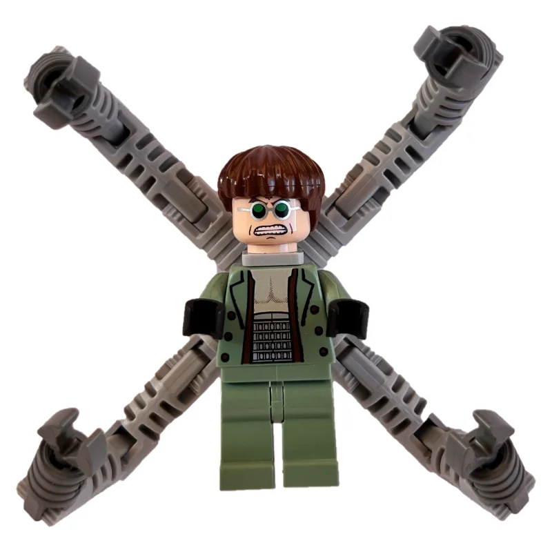 Dr. Octopus / Doc Ock with Green Glasses and Sand Green Suit with Clenched Teeth
