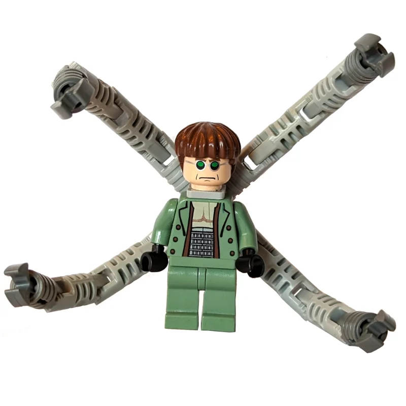 Dr. Octopus / Doc Ock with Green Glasses and Sand Green Suit with Closed Mouth