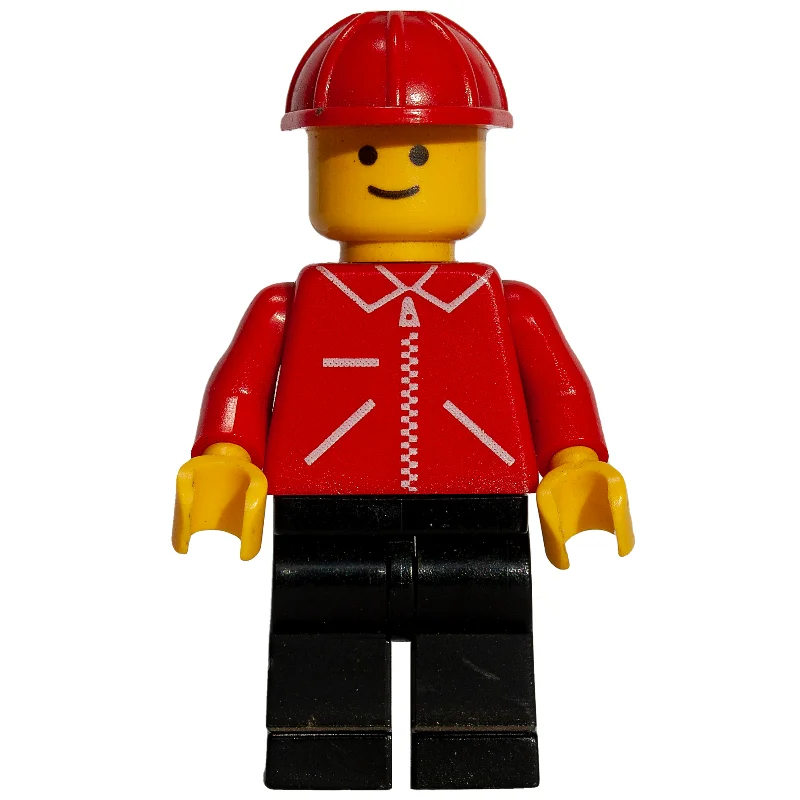 Man - Red Jacket, Red Construction Helmet