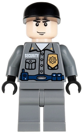 Arkham Asylum Guard, Black Cap, Light Nougat Head