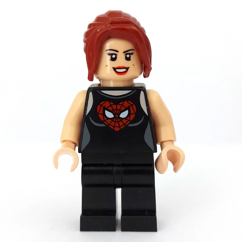 Mary Jane with Heart Spider-man Logo on Shirt