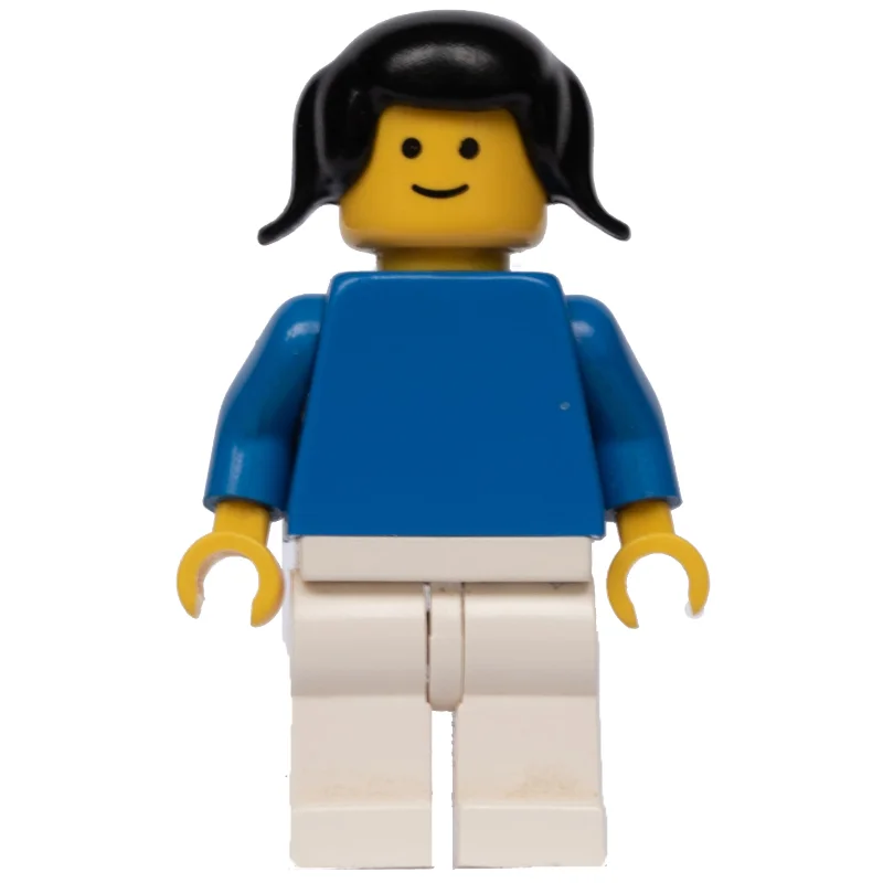 Woman - Blue Torso, White Legs, Black tails