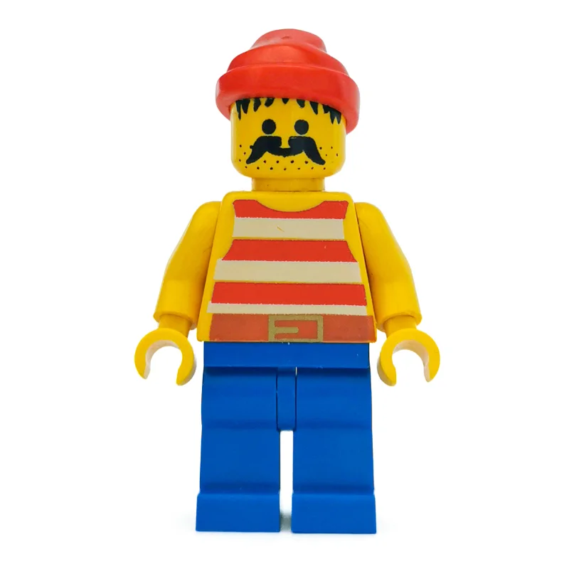 Pirate - Red Stripes, Blue Legs, Red Bandana, 3626b