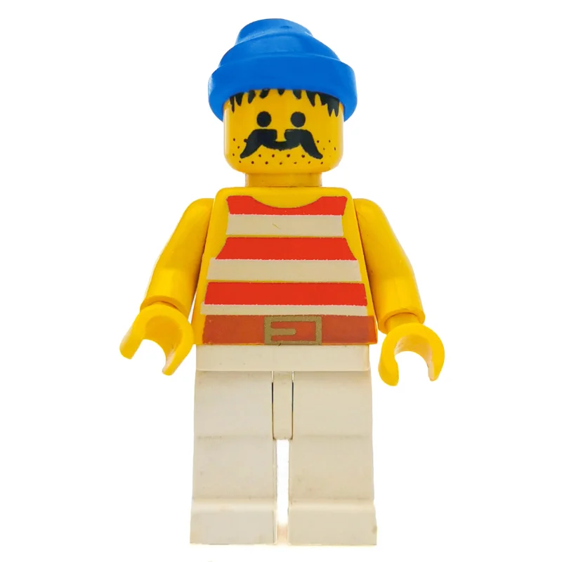 Pirate - Red Stripes, White Legs, Blue Bandana