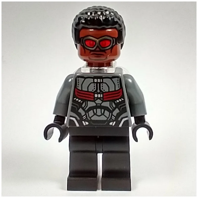 Falcon in Dark Bluish Gray and Black Suit with Neck Bracket
