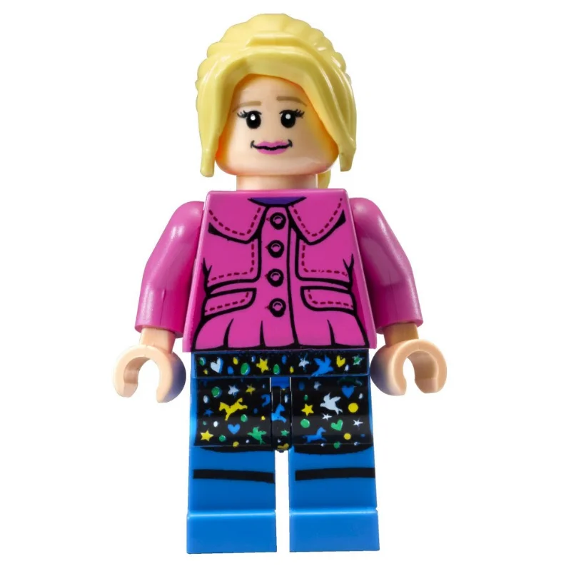 Luna Lovegood, Dark Pink Jacket, Printed Skirt, Ponytail