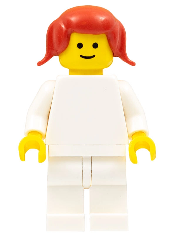 Female, Plain White Torso and Legs, Red Pigtails Hair