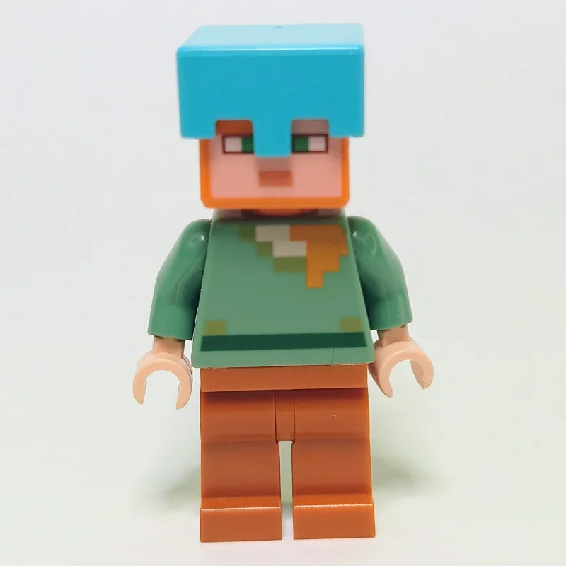 Alex in Medium Azure Helmet and Dark Orange Legs