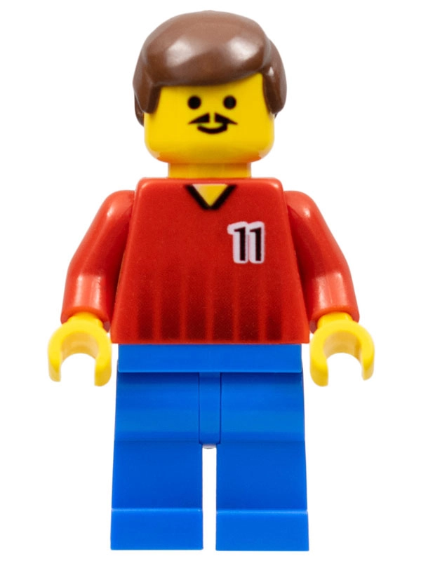 Soccer Player Red Torso, Blue Legs, #11