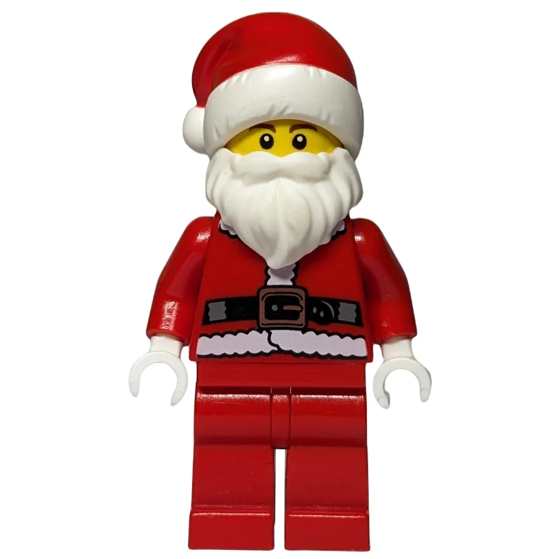 Santa, Coat and Belt, Plain Red Legs, Santa Hat, Brown Eyebrows