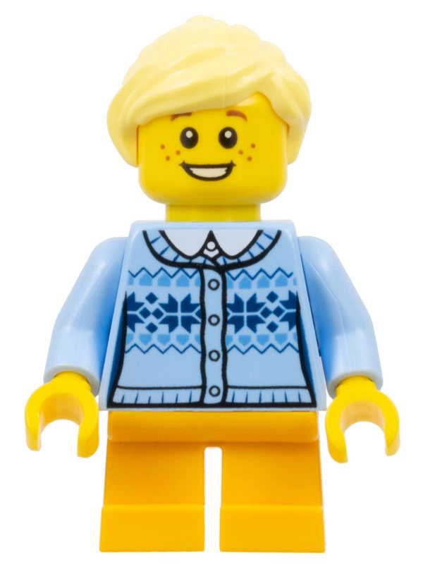 Girl, Cardigan Light Bright Blue, Short Bright Light Orange Legs