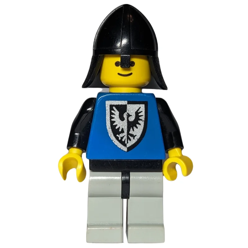 Knight (Black Falcon) - Light Gray Legs, Neck-Protector