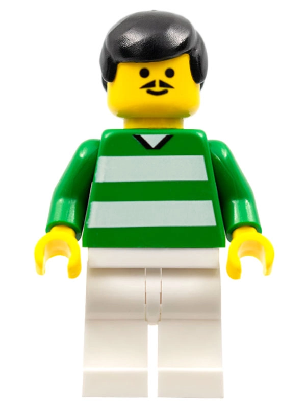Soccer Player Green Torso, White Legs #4