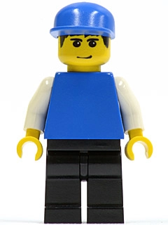Man - Blue Torso, Black Legs, Blue Cap