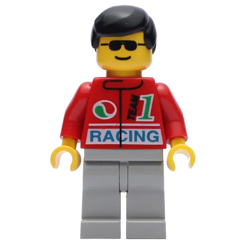 Man - Red Octan Torso, Light Grey Legs