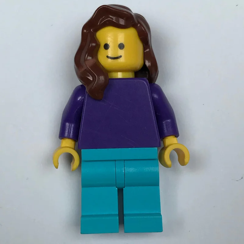 Woman, Plain Dark Purple Torso, Medium Azure Legs, Reddish Brown Hair