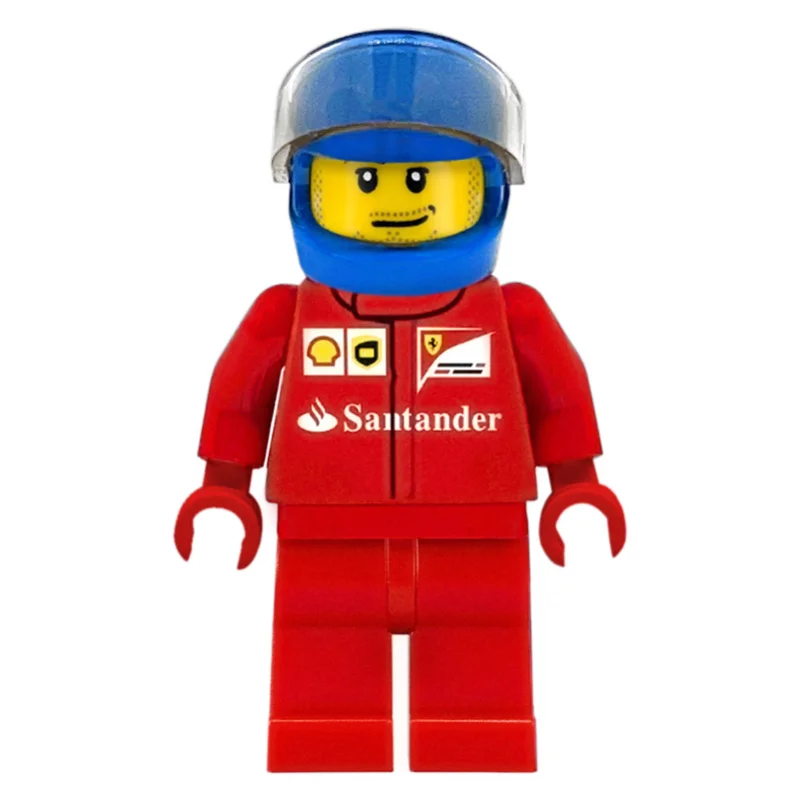 Race Driver, Red Torso, Red Legs, Blue Helmet, Ferrari 1