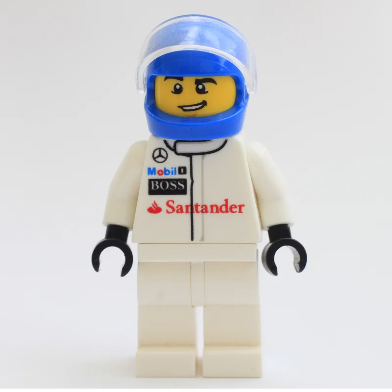 Race Driver, White Torso, White Legs, Blue Helmet, McLaren
