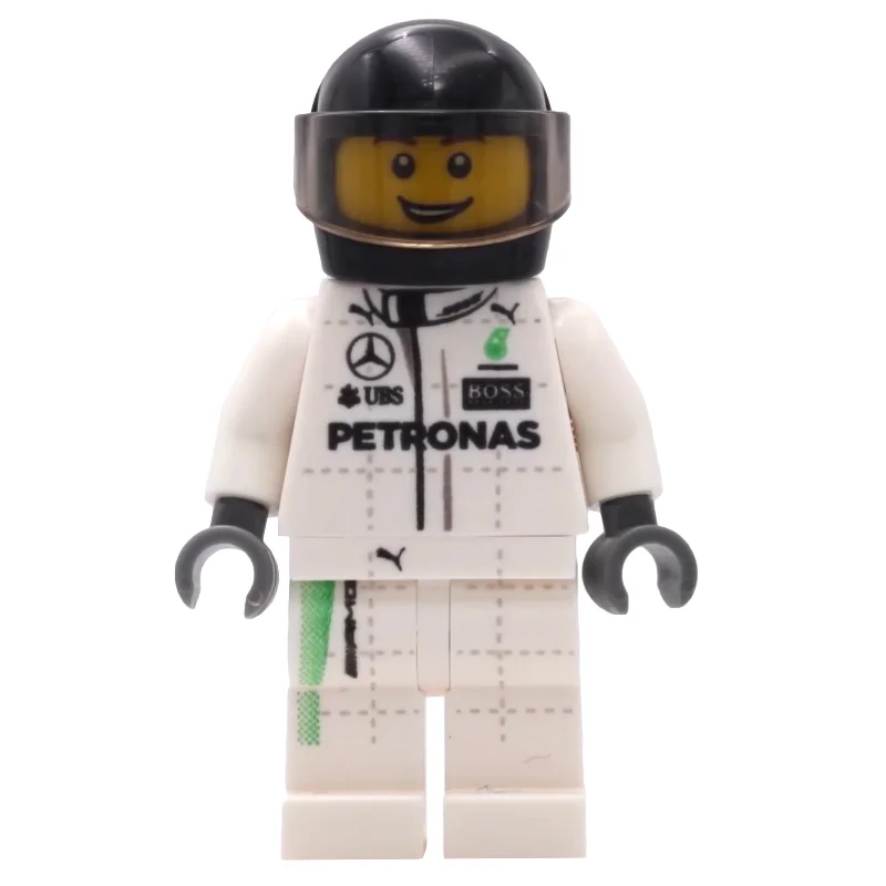 Race Driver, White Torso, White Legs, Black Helmet, Mercedes