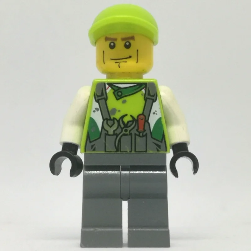 Crew Member Lime Torso, Dark Bluish Grey Legs 2