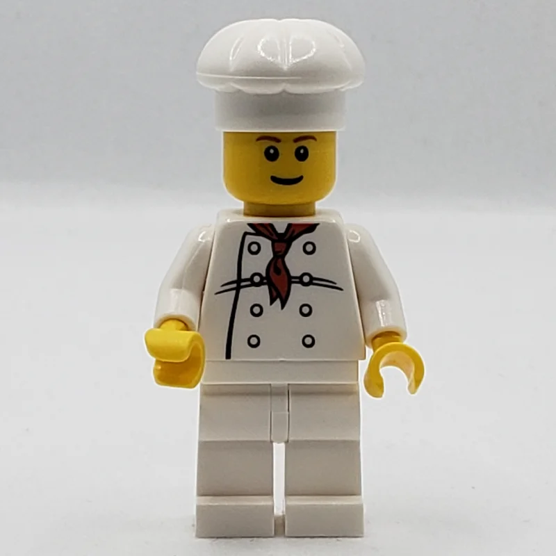 Chef, Red Neckerchief, White Legs, Smile, Reddish Brown Eyebrows