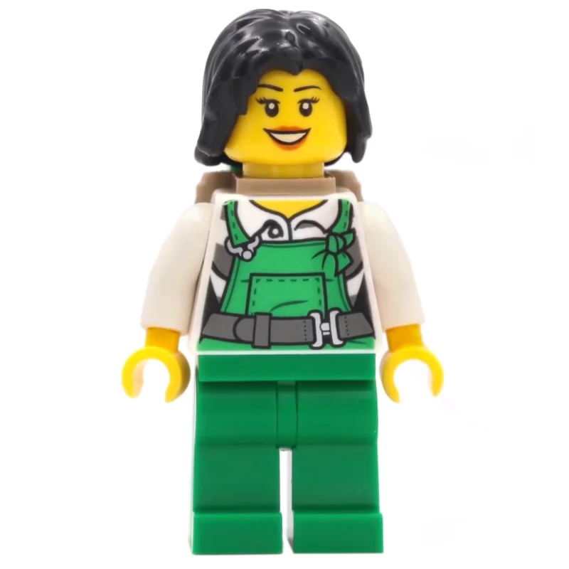Criminal, Woman, Green Overalls over Prison Shirt, Black Hair, Backpack