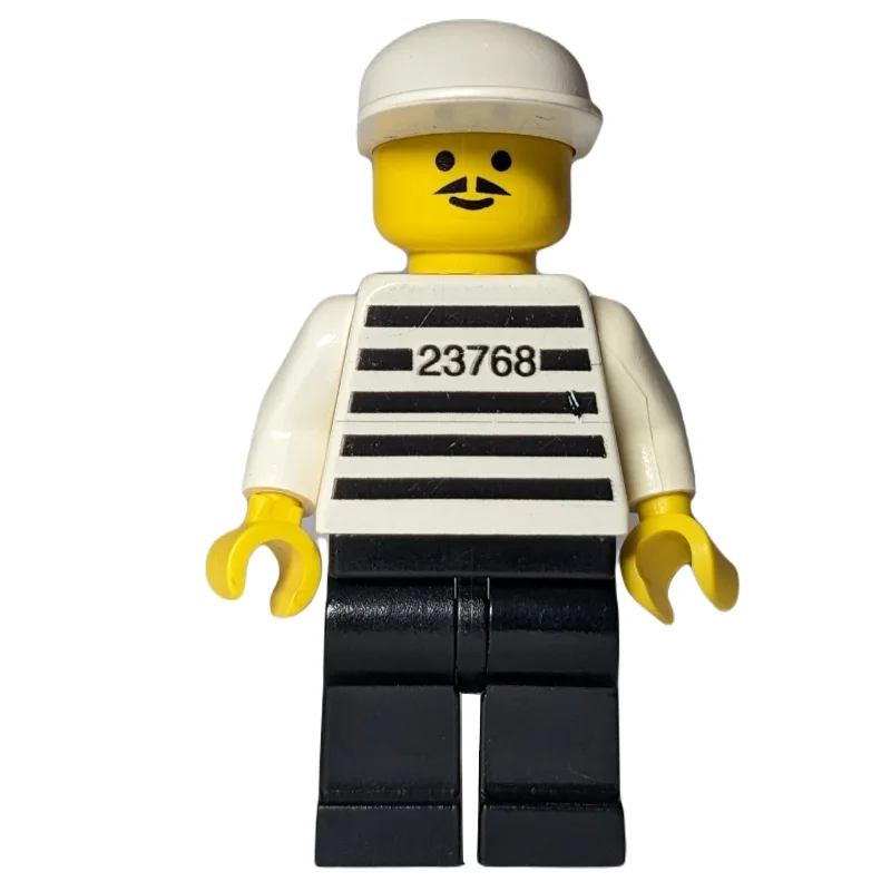 Jailbreak Joe, Prison Shirt with #23768, White Cap