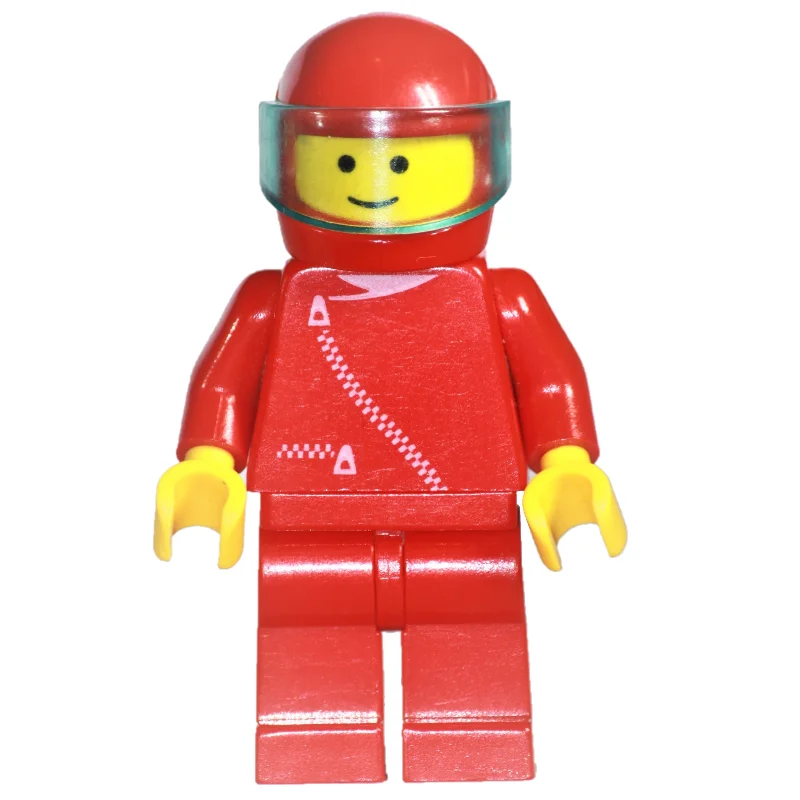Man, Red Jacket with Zipper, Red Helmet with Visor (3626b Head)