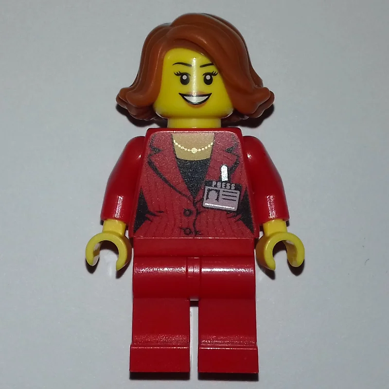 Woman, Red Suit, Dark Orange Hair