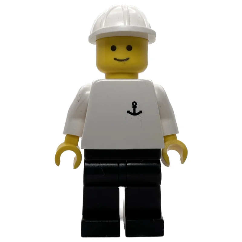 White Torso with Anchor, Black Legs, White Hat