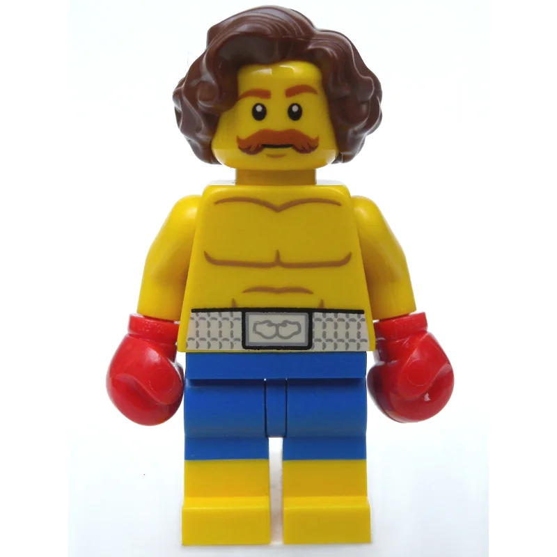 Boxer, Blue Shorts, Red Gloves
