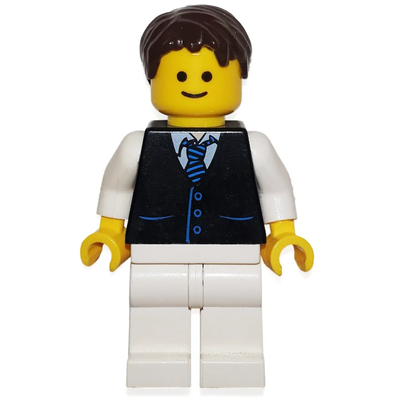 Black Torso Jacket, White Legs, Dark Brown Hair
