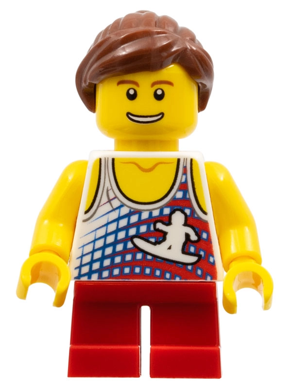 Kid, White Torso, Red Legs, Reddish Brown Hair