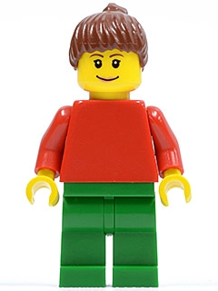 Red Torso, Green Legs, Reddish Brown Hair