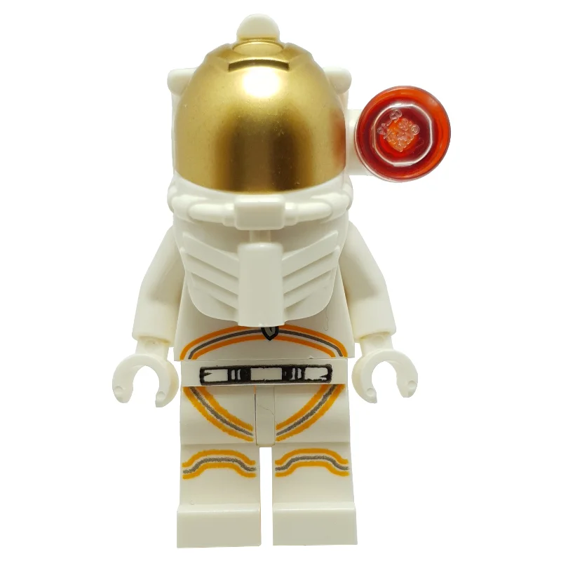 Astronaut - White Torso and Legs, Orange Trim, White Helmet, Side Lamp Red