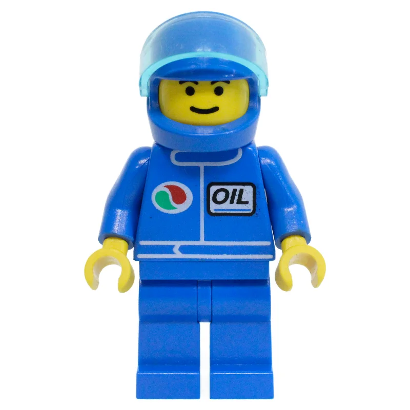 Racer, Blue Jacket with Octan Logo, Blue Legs, Blue Helmet with Visor