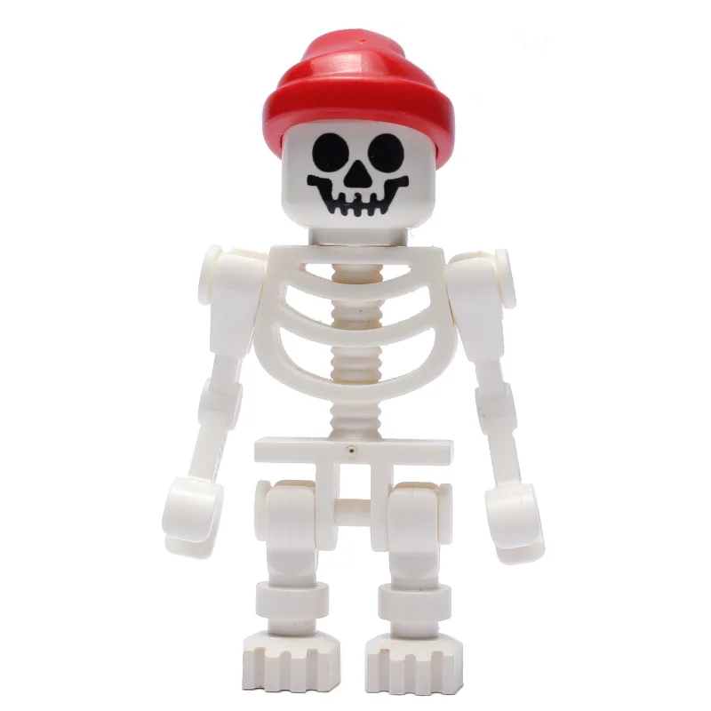 Skeleton, Standard Face, Red Bandana Hat, Bent Mechanical Arms