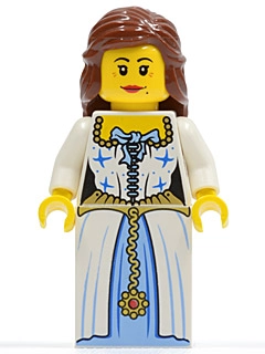 Bride, White and Blue Dress