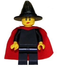 Witch, Plain Black, Red Cape
