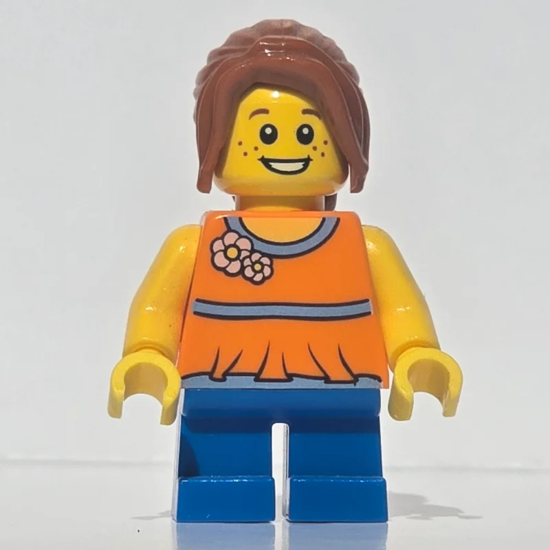 Kid - Orange Torso, Blue Legs, Dark Orange Hair