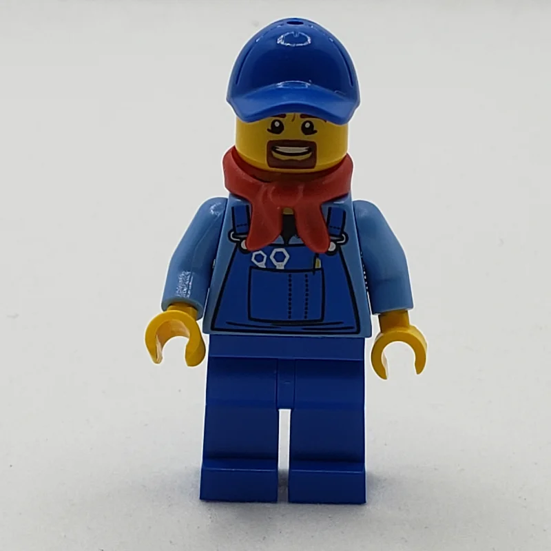 Medium Blue Torso, Blue Overall, Blue Hat
