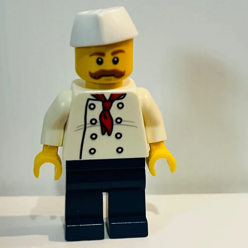 Chef, Red Neckerchief, Dark Blue Legs, Butcher's Hat
