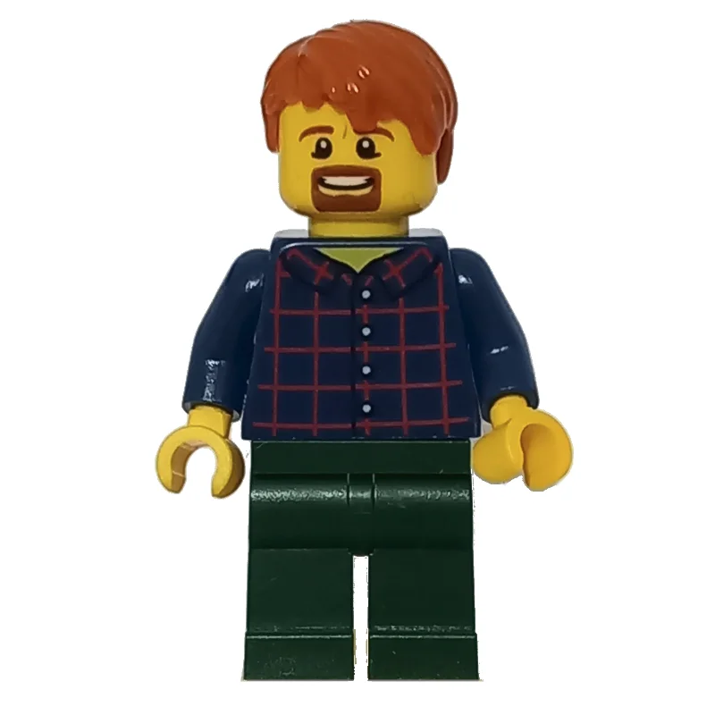Dark Blue Torso, Dark Green Legs, Dark Orange Hair