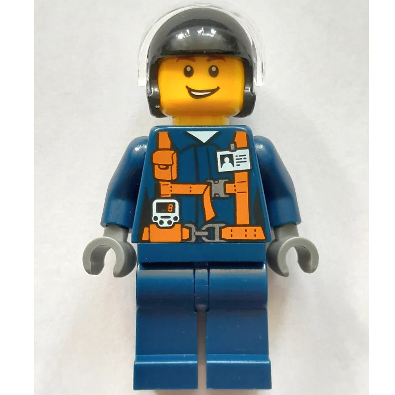 Pilot - Dark Blue Torso, Dark Blue Legs, Black Helmet