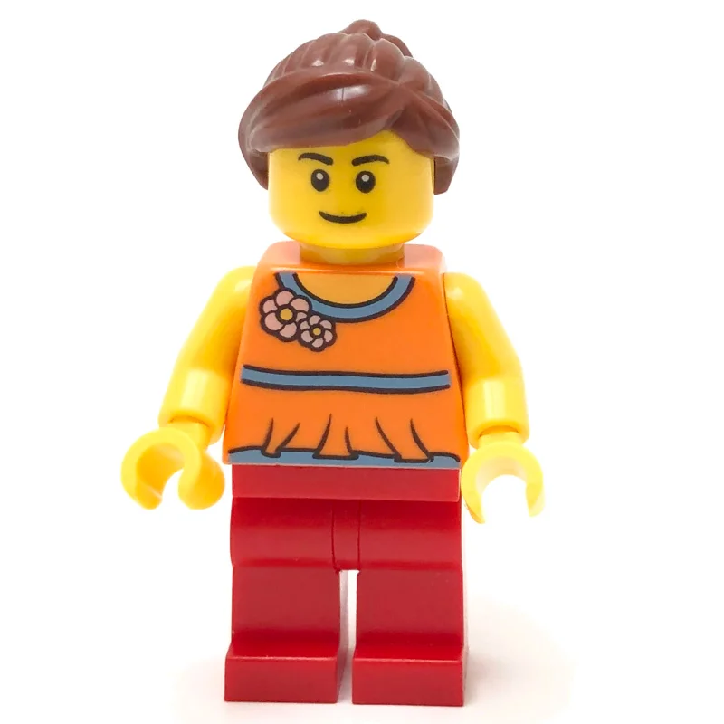 Orange Torso, Red Legs, Reddish Brown Hair