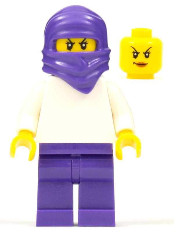 White Torso, Dark Purple Legs, Dark Purple Ninja Wrap