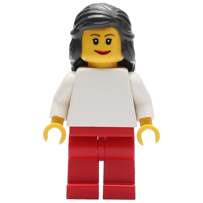 White Torso, Red Legs, Black Hair