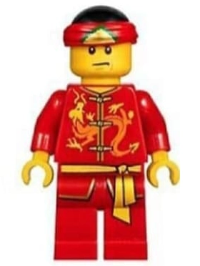 Man, Red Robe with Ties and Sash Belt, Red Head Wrap, Stern