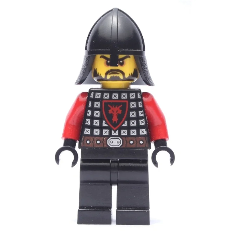 Dragon Knight, Red, Helmet, Beard, Brown Belt
